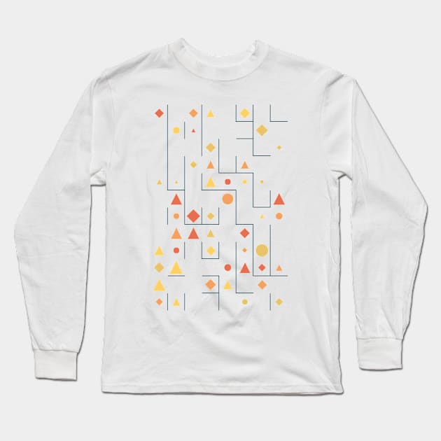 Amazing Geometric Animated Pattern #9 Long Sleeve T-Shirt by Trendy-Now